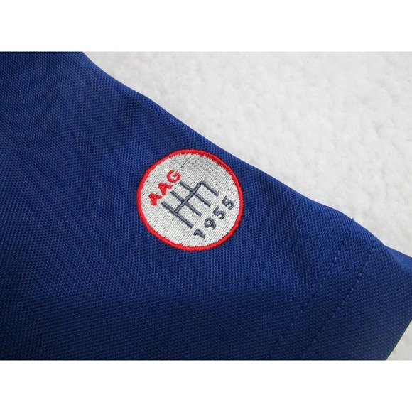 Stitch Golf Polo Shirt Mens Medium Blue Performance Stretch AAG 1955 Patch 2023‎ - Picture 2 of 10